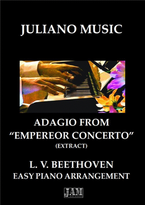Book cover for ADAGIO FROM "EMPEREOR CONCERT" (EXTRACT) (EASY PIANO) - L. V. BEETHOVEN