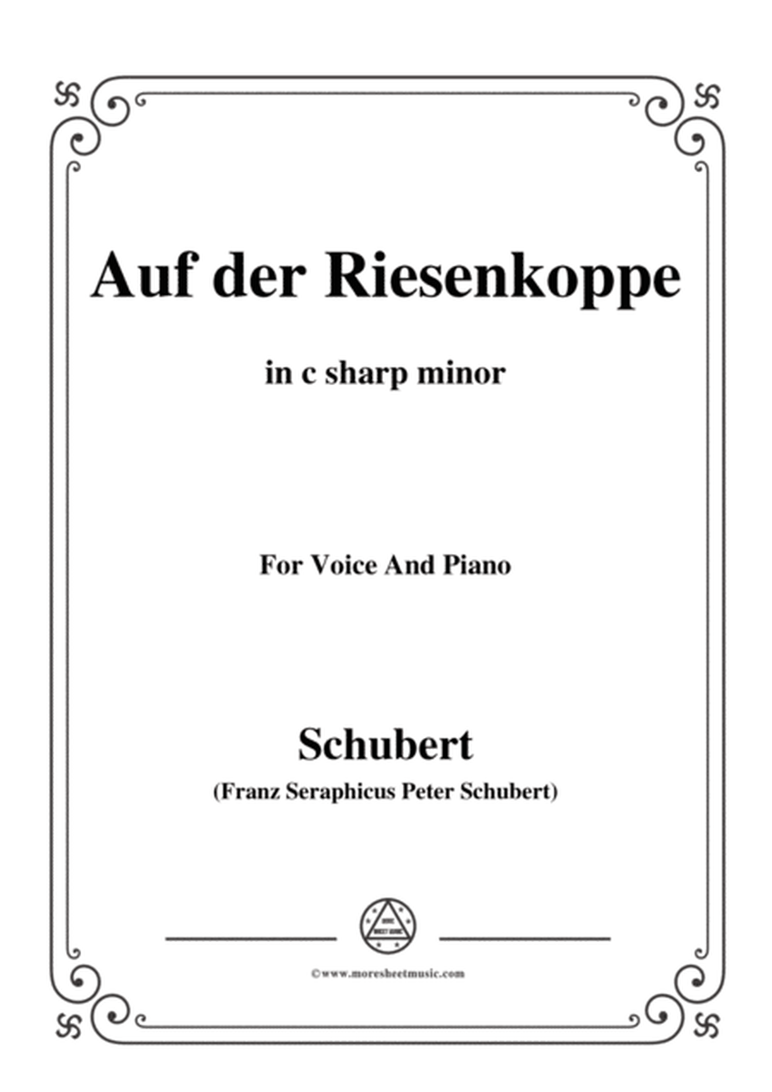 Schubert-Auf der Riesenkoppe(On the Giant Peak),D.611,in c sharp minor,for Voice&Piano image number null