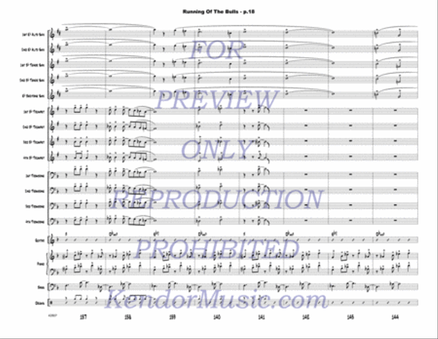 Running Of The Bulls Jazz Ensemble scores gallery preview page 19