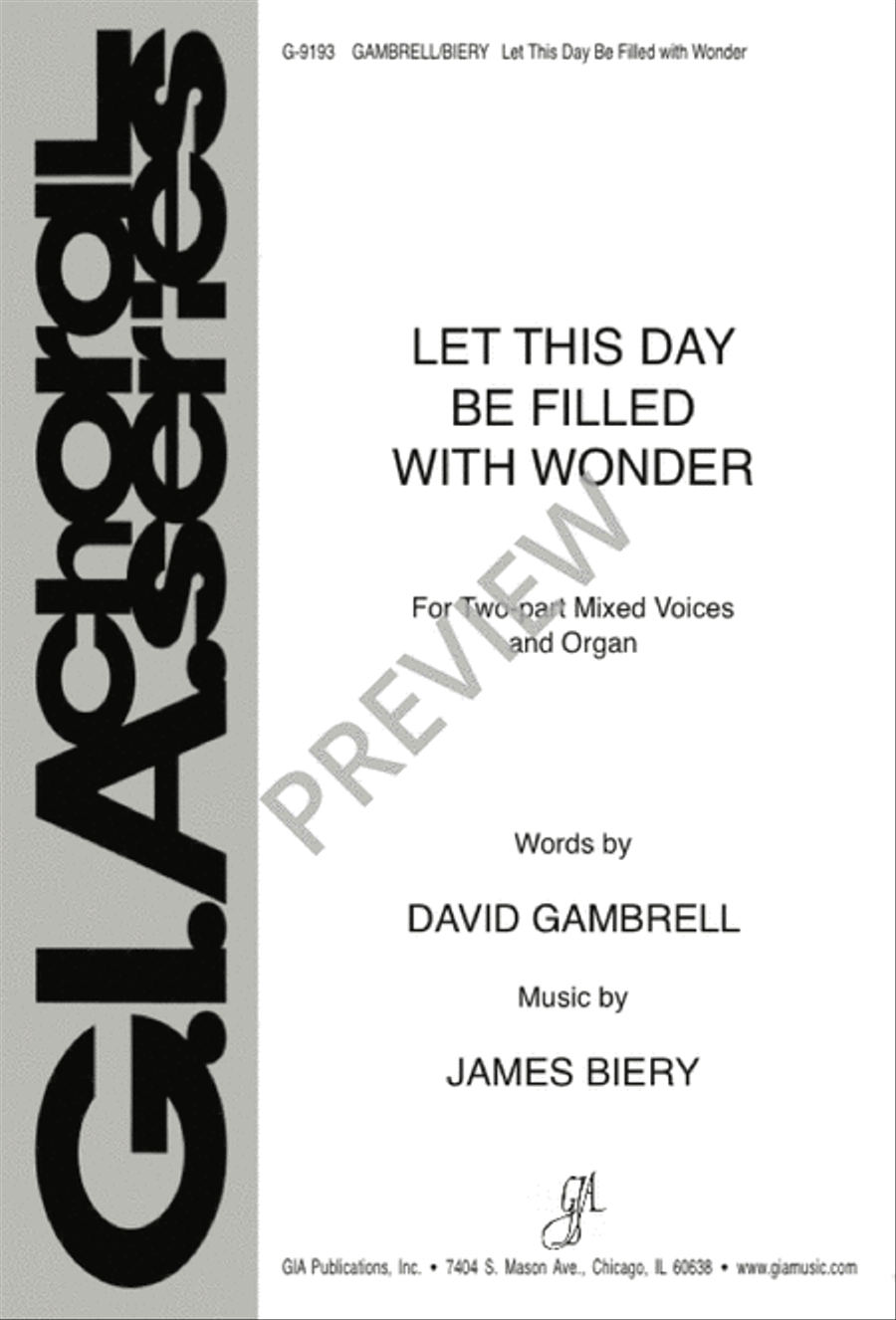Let This Day Be Filled with Wonder 2-Part scores gallery preview page 2