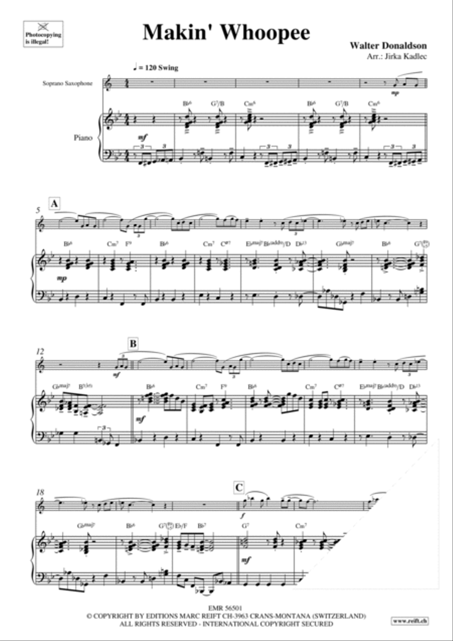 Makin' Whoopee Soprano Saxophone scores gallery preview page 4