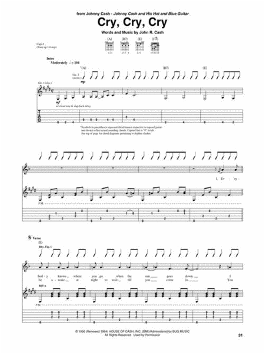Best of Johnny Cash Electric Guitar scores gallery preview page 6