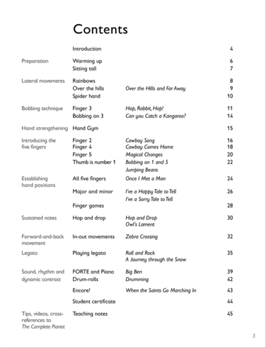 Essential Piano Technique Primer A -- Hop, Skip, and Jump Piano Method scores gallery preview page 2
