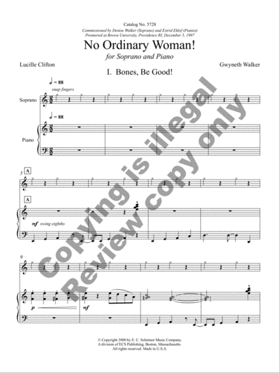 No Ordinary Woman! Soprano Voice scores gallery preview page 24