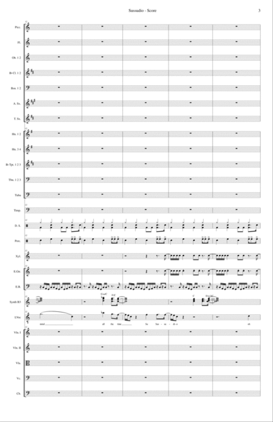 Sussudio Full Orchestra scores gallery preview page 3