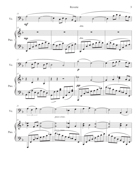 Reverie for Cello Solo with Piano Accompaniment image number null