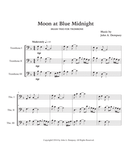 Moon at Blue Midnight (Trombone Trio) image number null