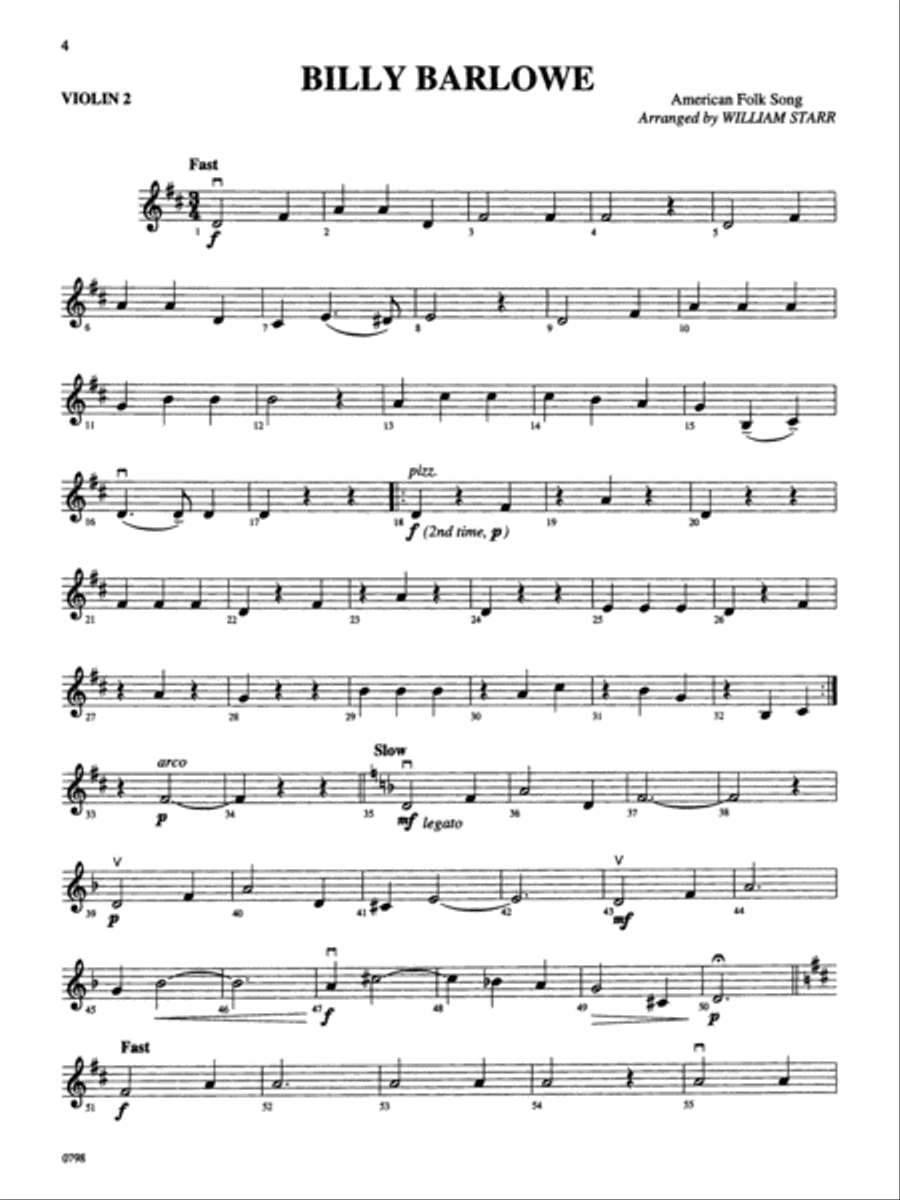 Strings Around the World -- Folk Songs of the U.S.A. String Orchestra scores gallery preview page 6