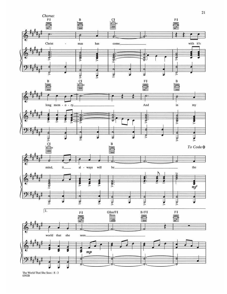 The World That She Sees The World That She Sees Piano, Vocal, Guitar scores gallery preview page 3