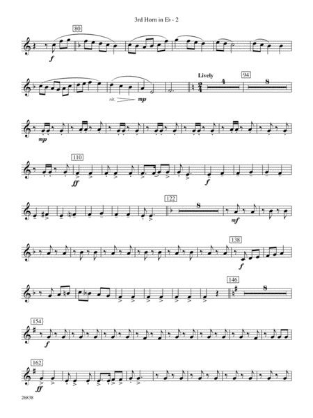 River Songs of the South: (wp) 3rd Horn in E-flat