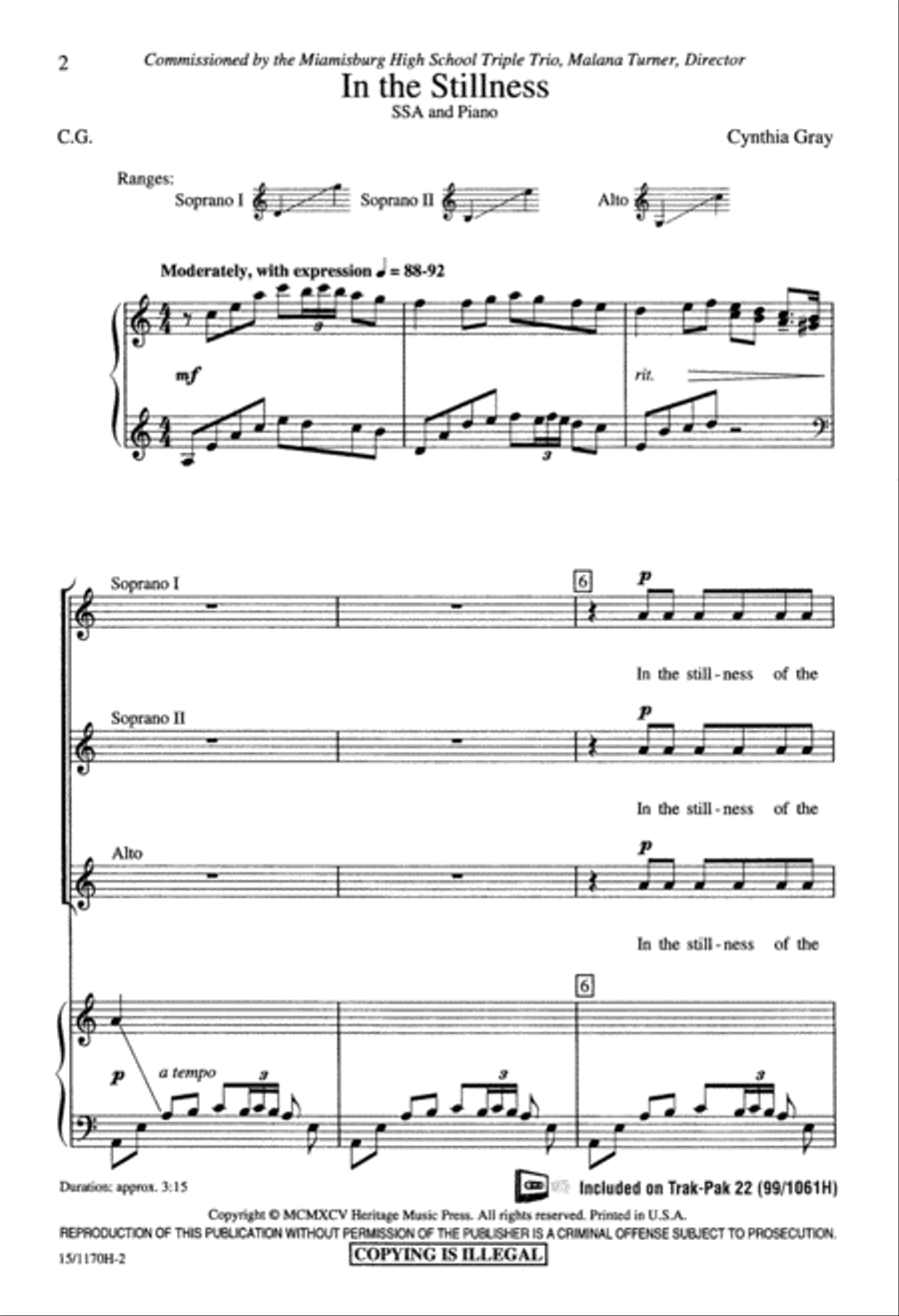In the Stillness SSA scores gallery preview page 2