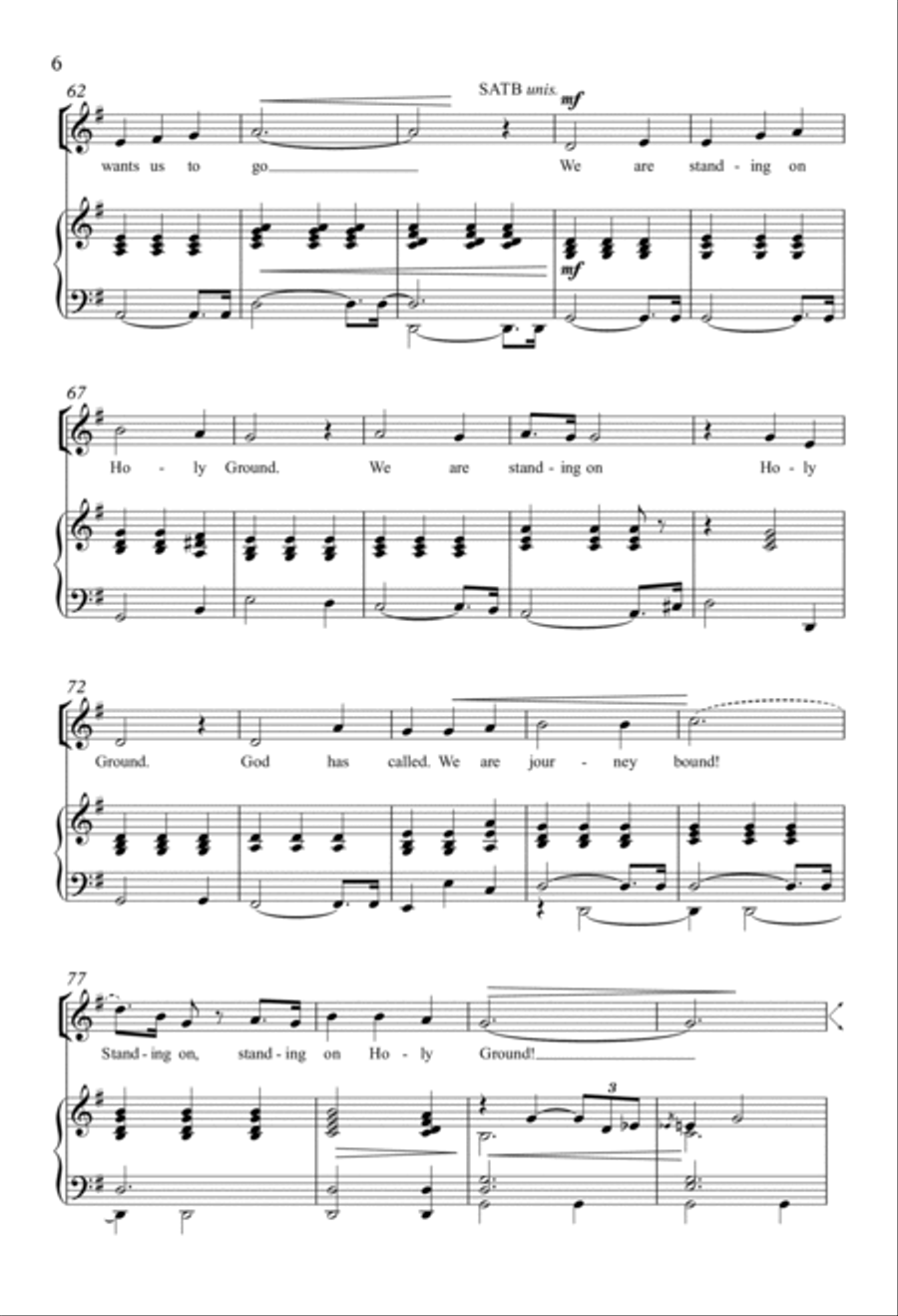 Standing On Holy Ground 4-Part scores gallery preview page 5