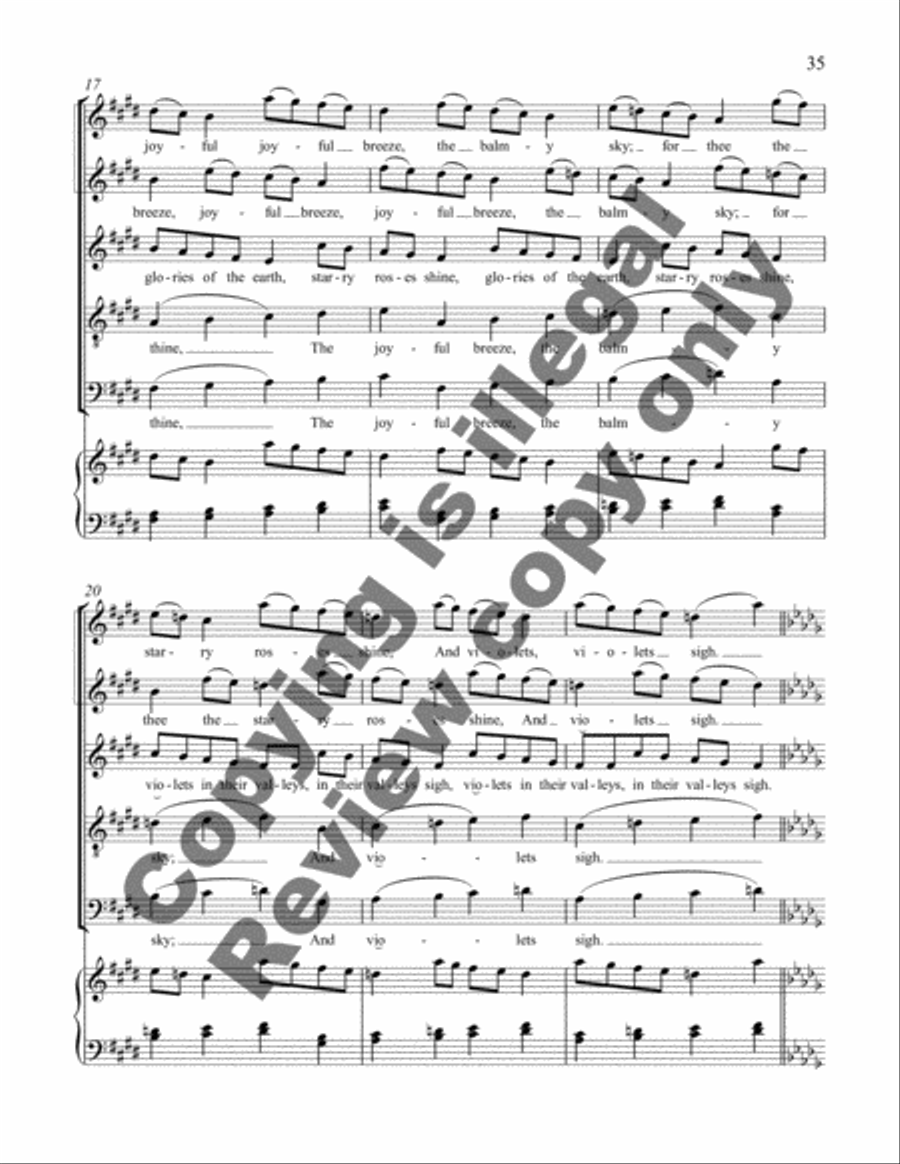 Earth Songs: 3. The Butterfly Divisi scores gallery preview page 11