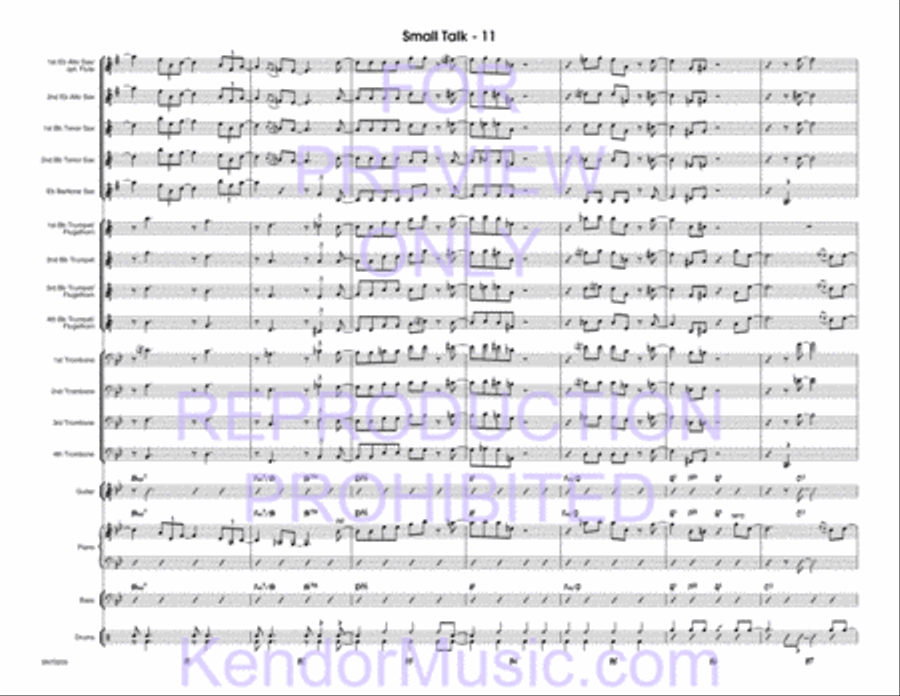 Small Talk Jazz Ensemble scores gallery preview page 12