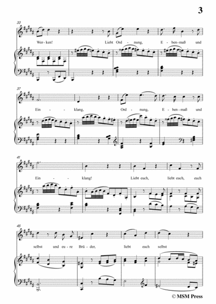 Mozart-Die ihr des unermeβlichen weltalls,in B Major,for Voice and Piano image number null