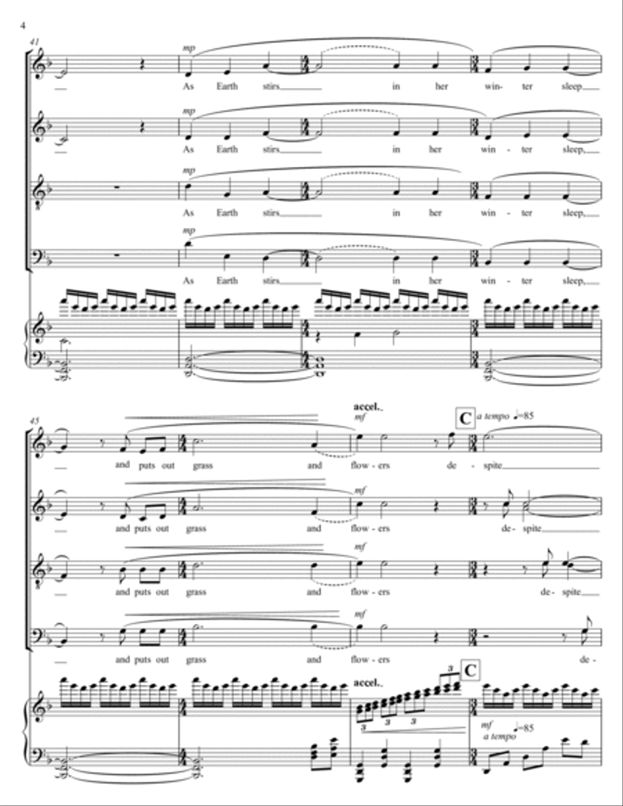 She tells her love She tells her love 4-Part scores gallery preview page 5
