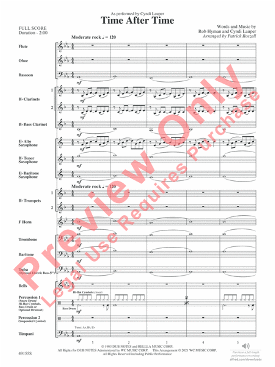 Time After Time Concert Band scores gallery preview page 4