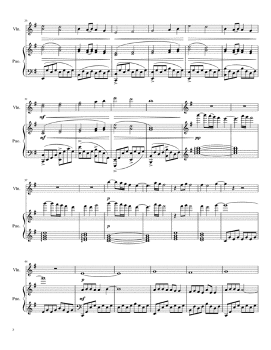 Lovely Violin Solo scores gallery preview page 2