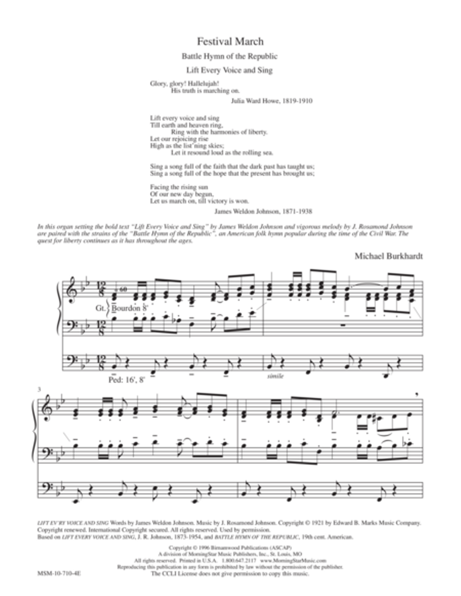 Festive March Festive March Organ scores gallery preview page 1