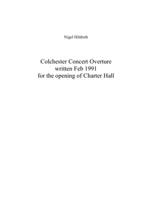 Colchester Concert Overture