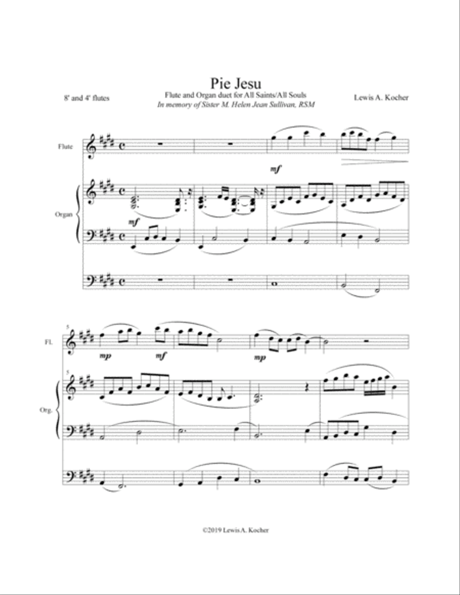 Pie Jesu Small Ensemble scores gallery preview page 2