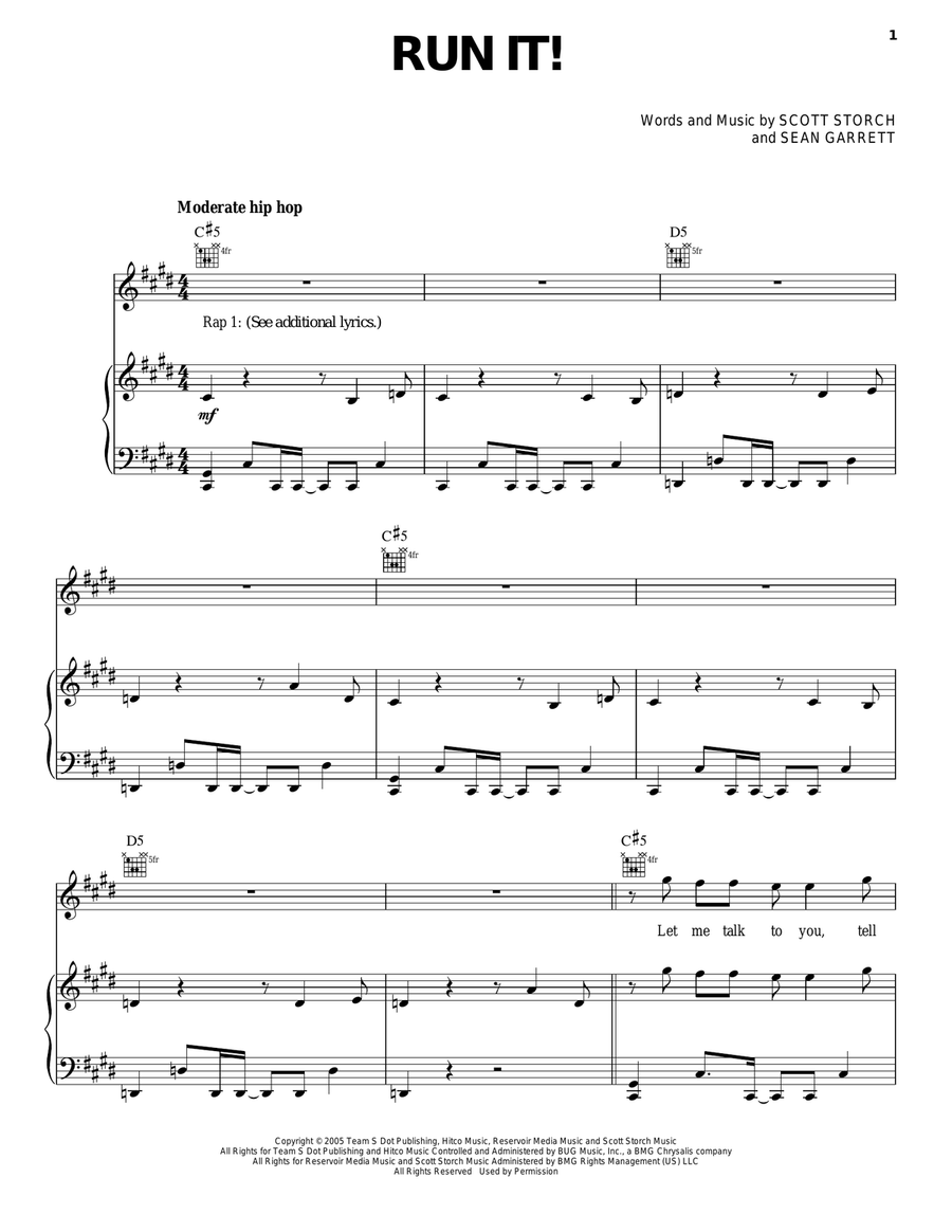 Run It! Run It! Acoustic Guitar scores gallery preview page 1