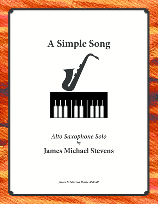 Book cover for A Simple Song - Alto Sax & Piano