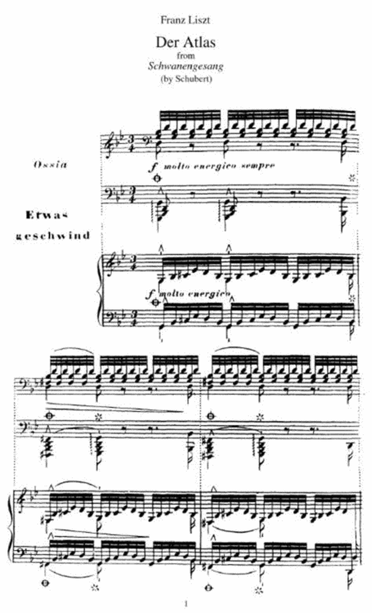 Franz Liszt - Der Atlas from Schwanengesang (by Schubert)