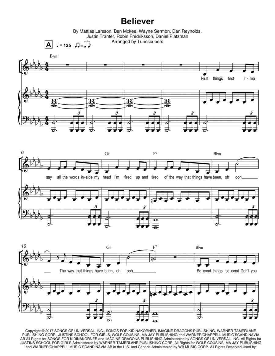 Believer Believer Voice scores gallery preview page 1