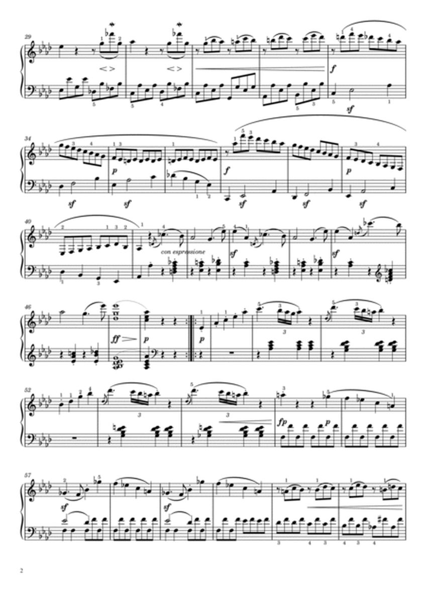 Beethoven - Piano Sonata No.1, Op.2 No.1 - Mvt.1 Allegro - For Piano Solo Original With Fingered image number null