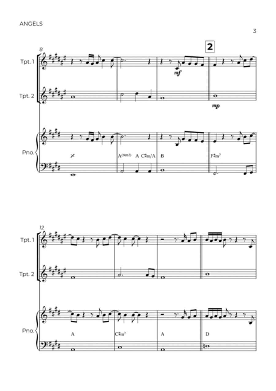 Angels Trumpet Duet scores gallery preview page 3