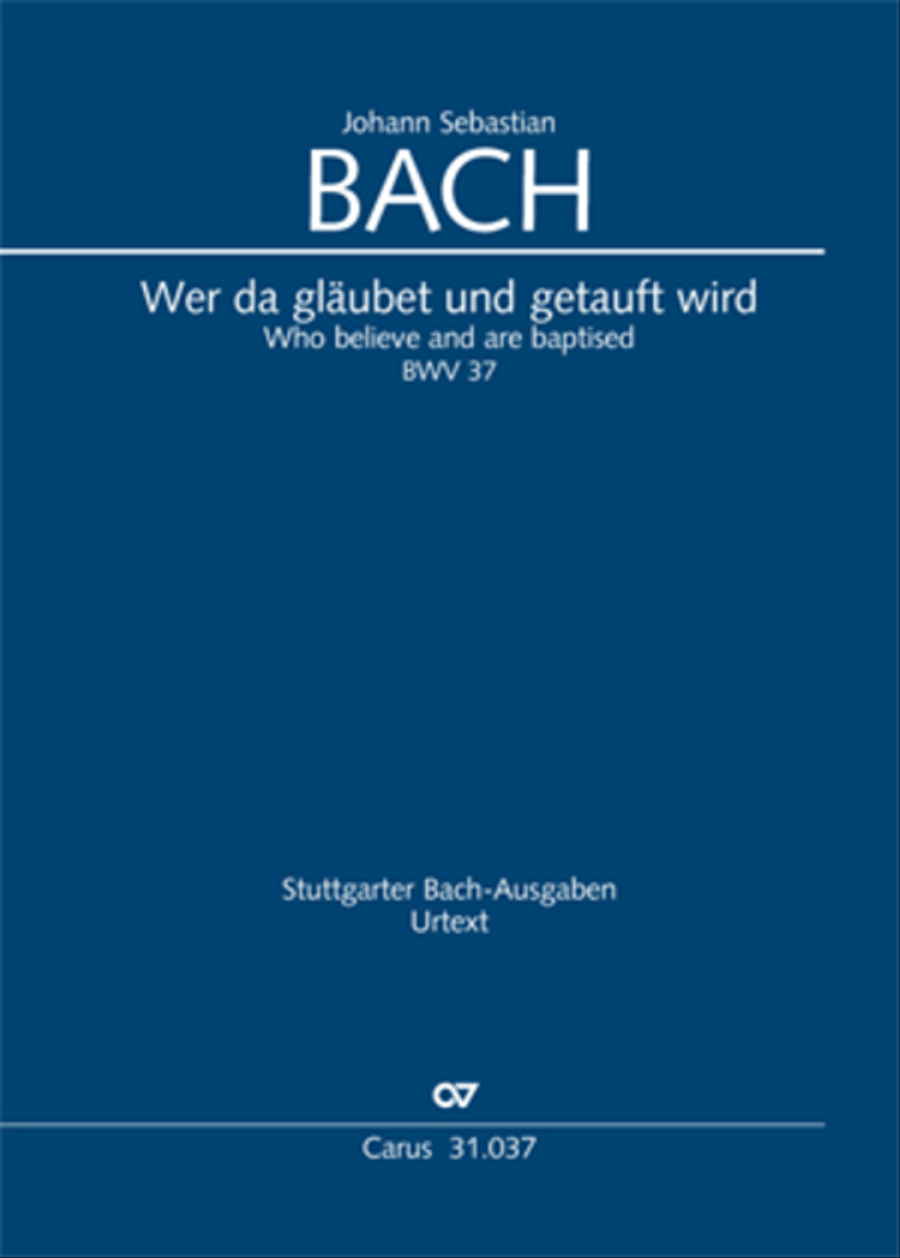 Who believe and are baptised (Wer da glaubet und getauft wird) 4-Part scores gallery preview page 1