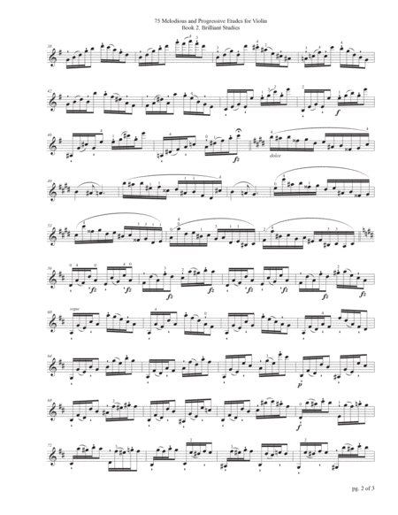 Mazas 75 Melodious & Progressive Etudes for Violin Book 2, No. 52
