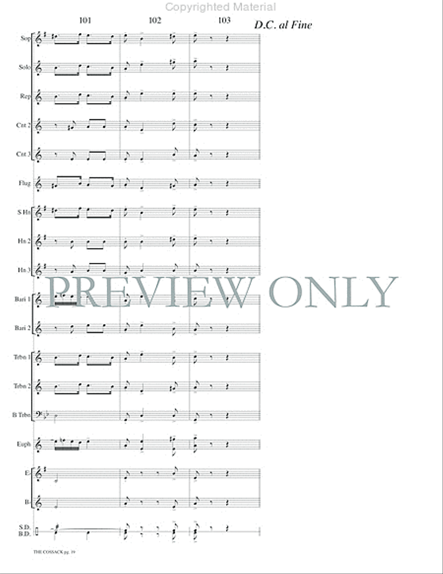 The Cossack Concert Band scores gallery preview page 21
