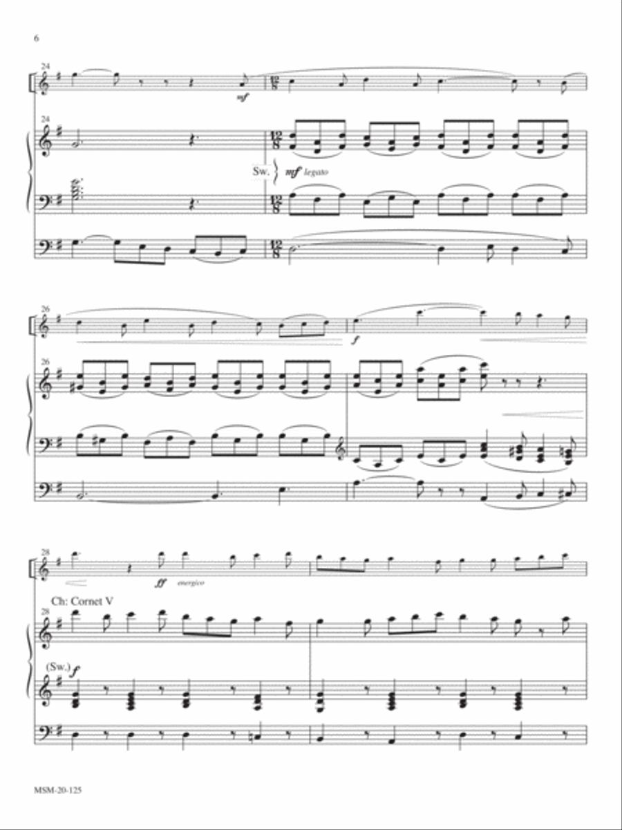 Christmas Fantasy for Violin and Organ Violin scores gallery preview page 5