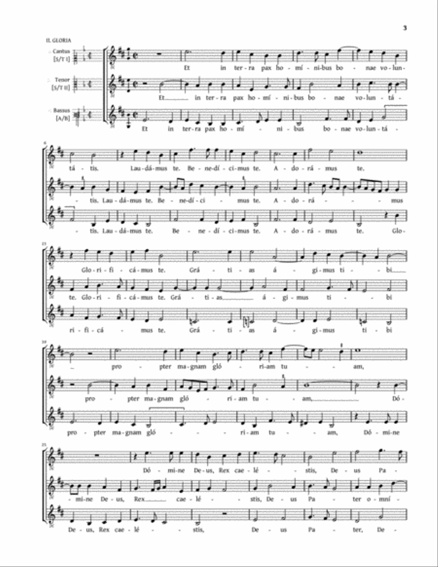 Missa prima a 3 (Asola) - SSA or TTB SSA scores gallery preview page 3