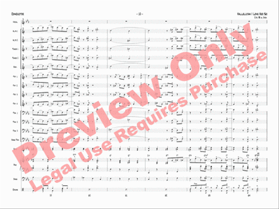 Hallelujah I Love Her So Jazz Ensemble scores gallery preview page 13