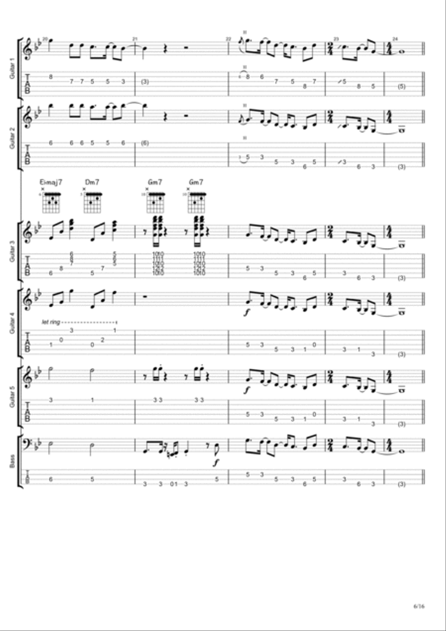 I Shot The Sheriff Electric Guitar scores gallery preview page 6