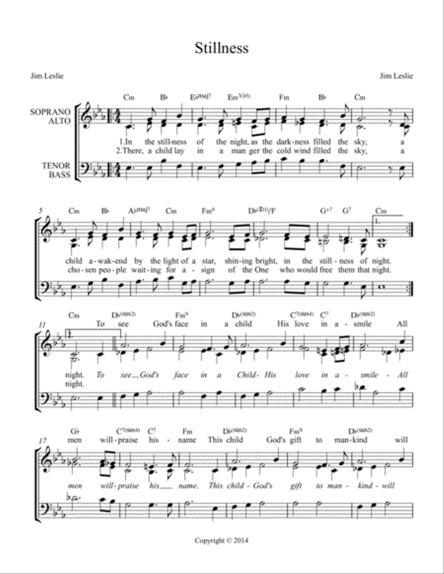 Stillness Stillness 3-Part scores gallery preview page 1