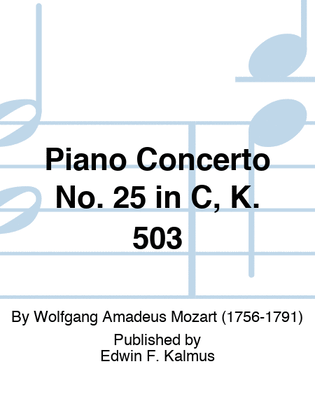 Piano Concerto No. 25 in C, K. 503