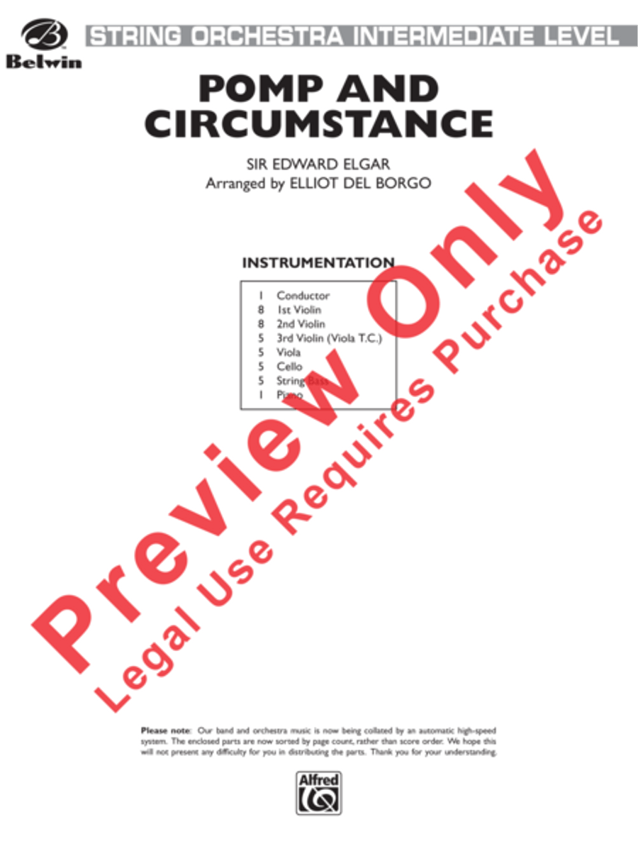 Pomp and Circumstance Pomp and Circumstance String Orchestra scores gallery preview page 2