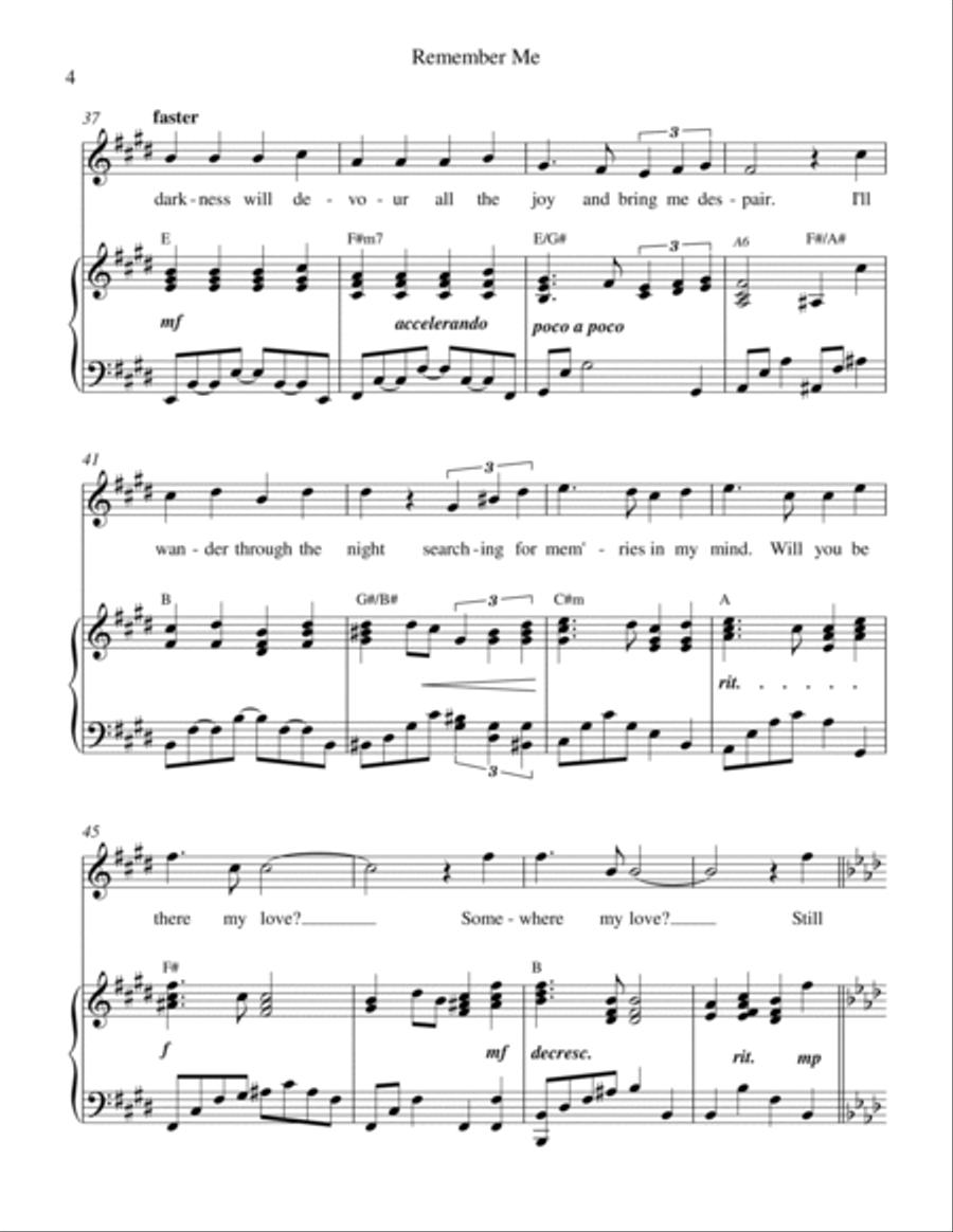 Remember Me Voice scores gallery preview page 5