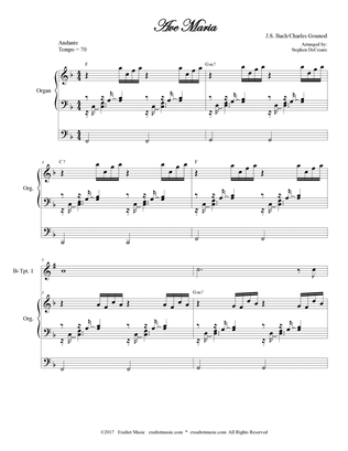 Ave Maria (Duet for Bb-Trumpet - Organ Accompaniment)