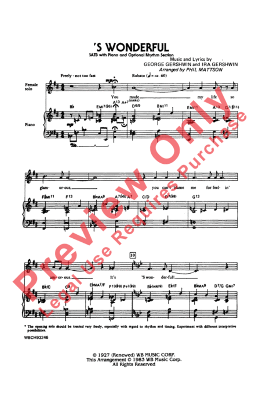 'S Wonderful 4-Part scores gallery preview page 2