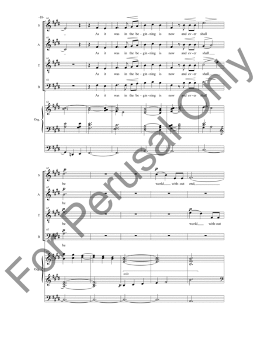 Magnificat and Nunc Dimittis 4-Part scores gallery preview page 19