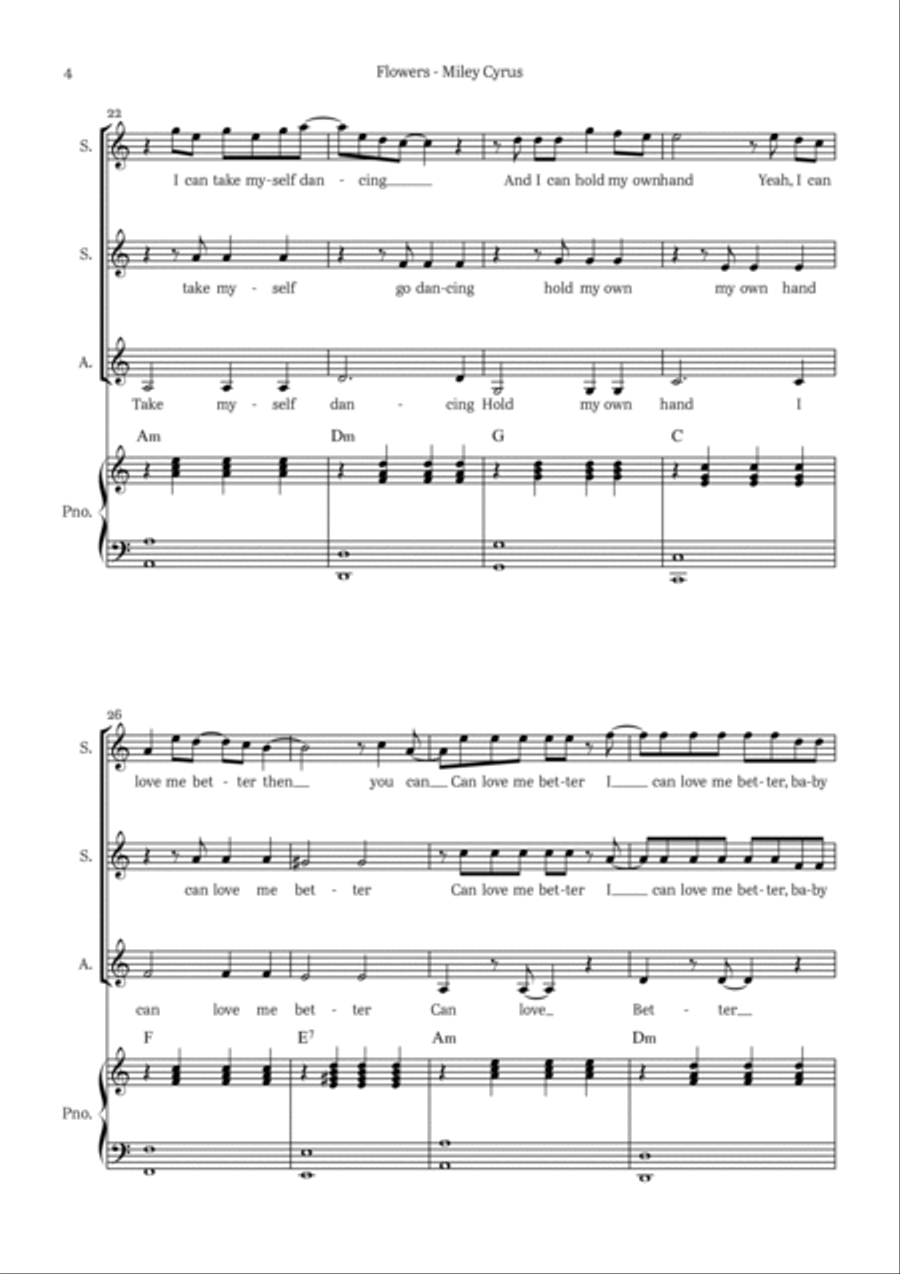 Flowers Flowers SSA scores gallery preview page 4