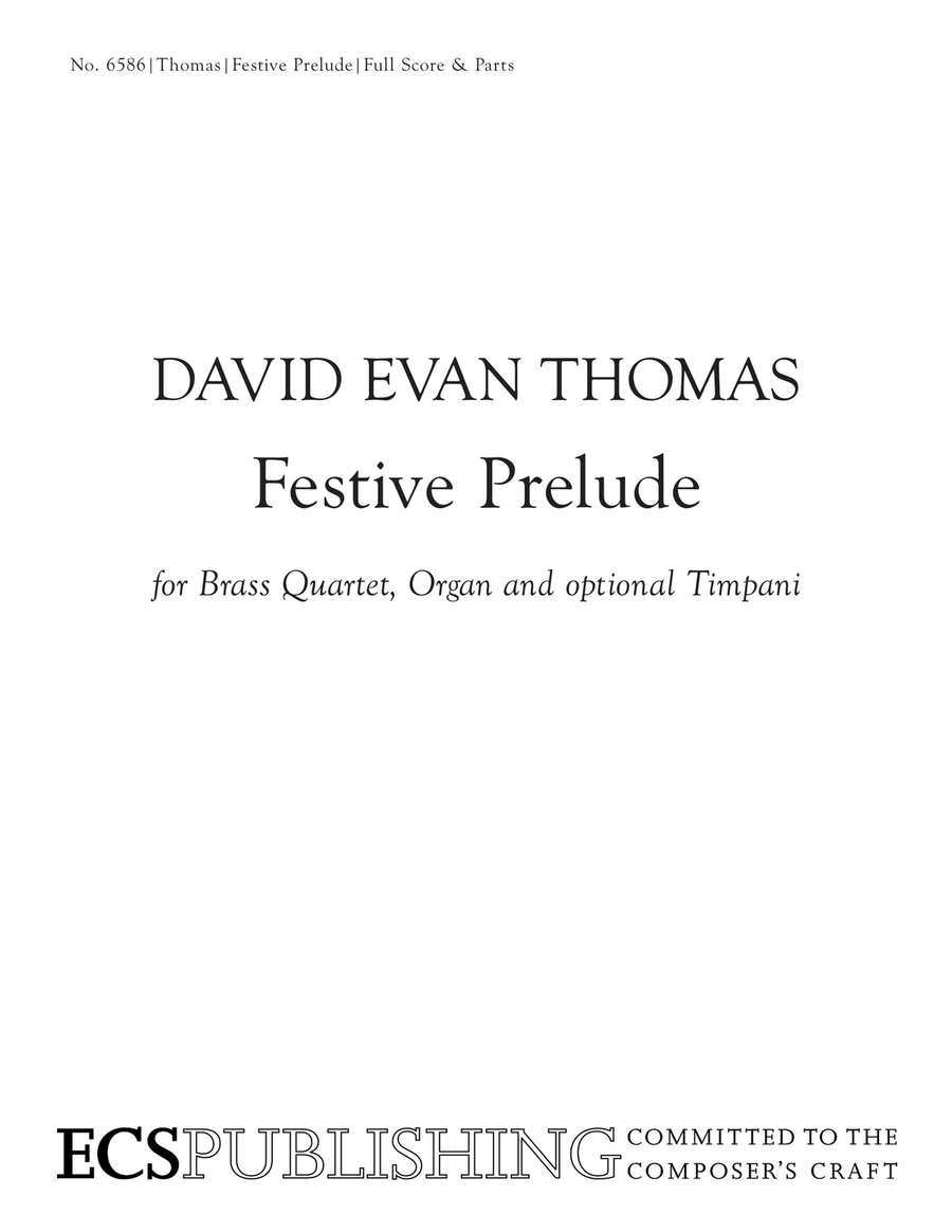 Festive Prelude Organ scores gallery preview page 1