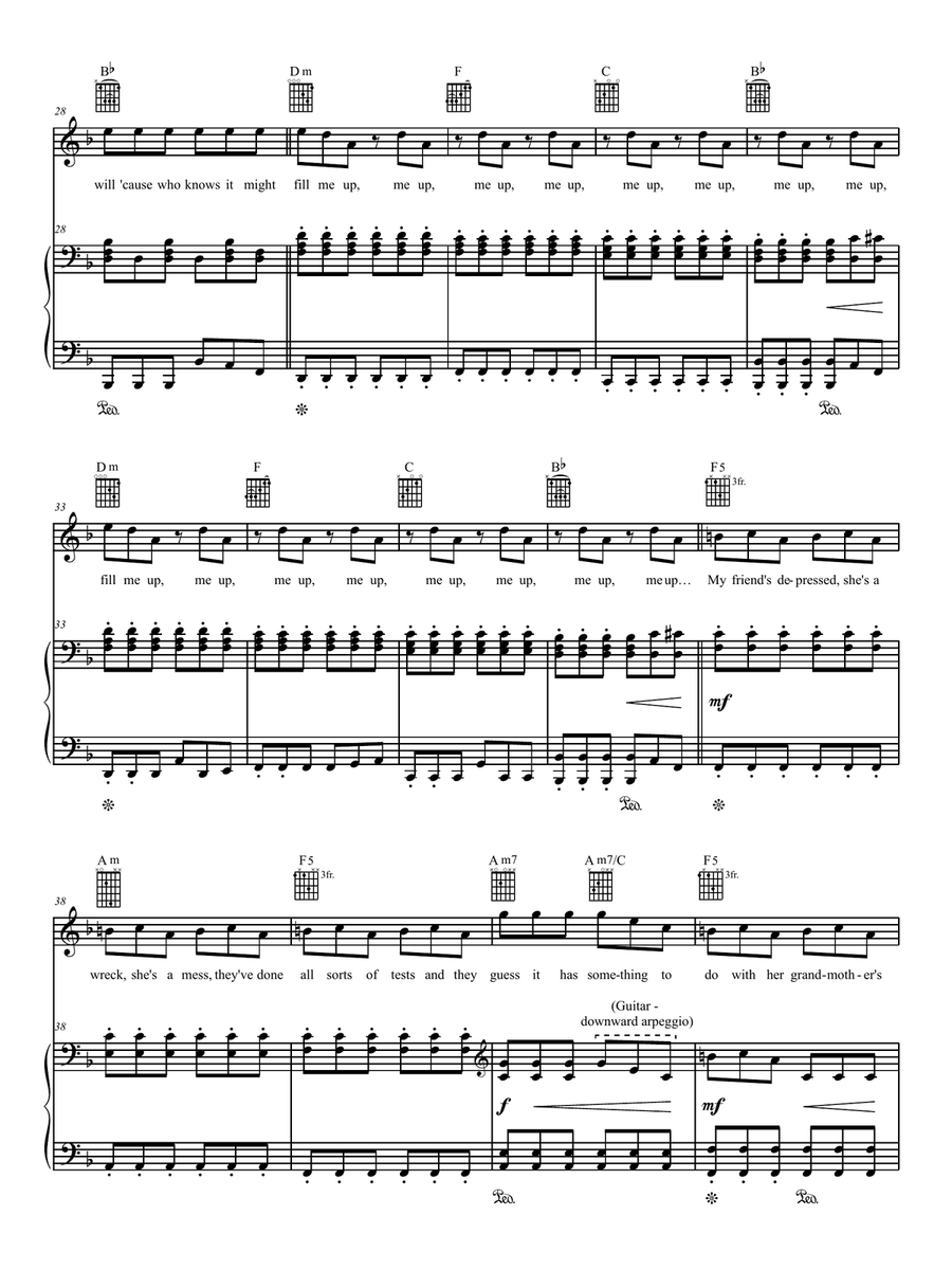 Runs In The Family Piano, Vocal, Guitar scores gallery preview page 3