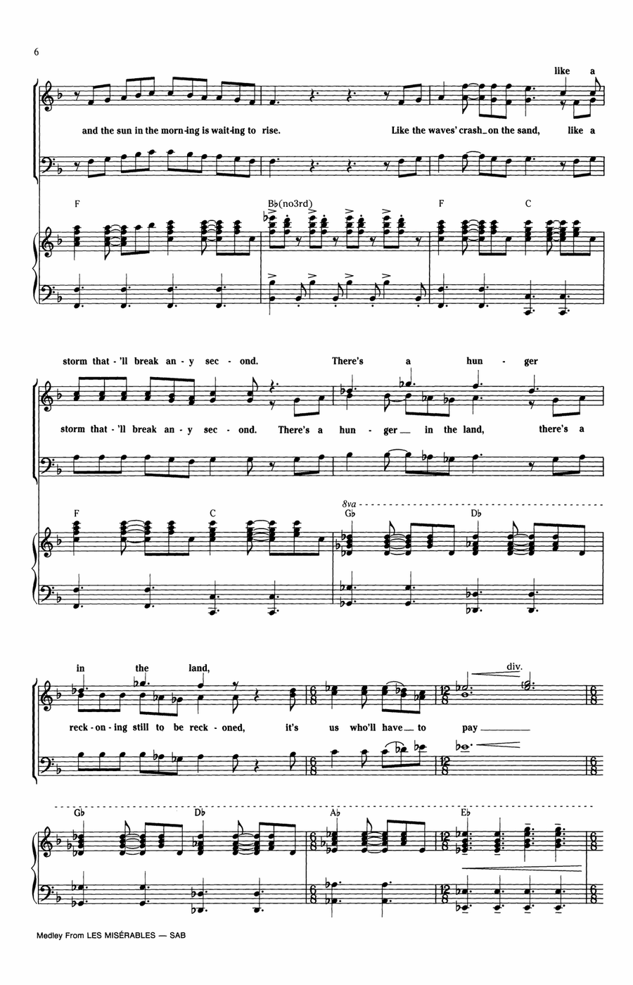 Les Miserables (Choral Medley) (arr. Ed Lojeski) 3-Part scores gallery preview page 5