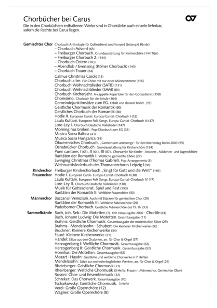Neun liturgische Chore Collection / Songbook scores gallery preview page 49